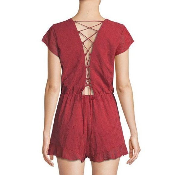 Lovers and Friends Hey Babe Lace Back Romper NWT S - Picture 7 of 8